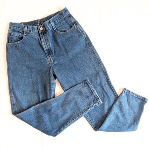 Vintage 90s GITANO Women's High Rise Tapered Leg Blue Mom Jeans Size 30